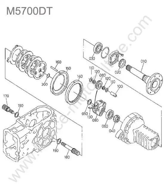Essieu arriere KUBOTA M5700