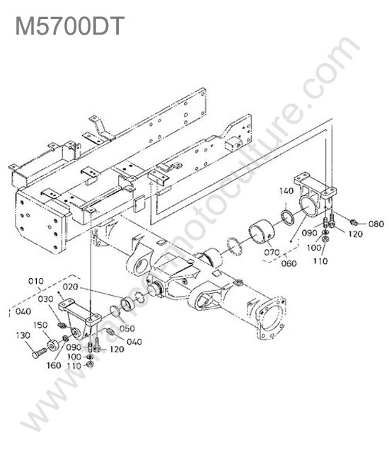 Palier essieu avant KUBOTA M5700