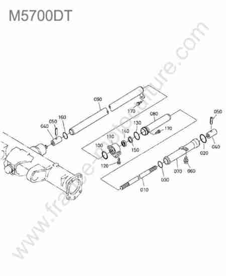 KUBOTA - M5700 : Arbre transmission avant