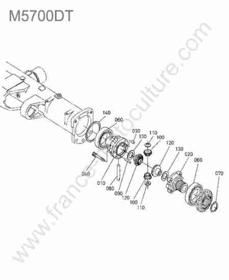 KUBOTA - M5700 : Differentiel avant