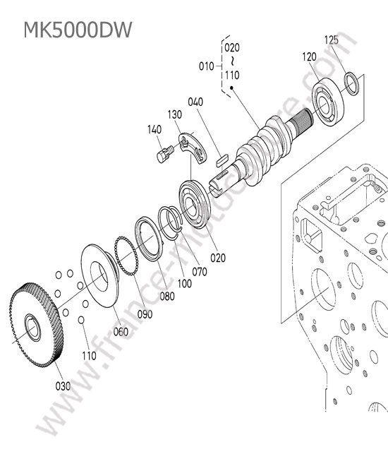 Arbre cames pompe injection KUBOTA MK5000