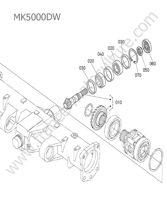 Engrenage conique avant KUBOTA MK5000