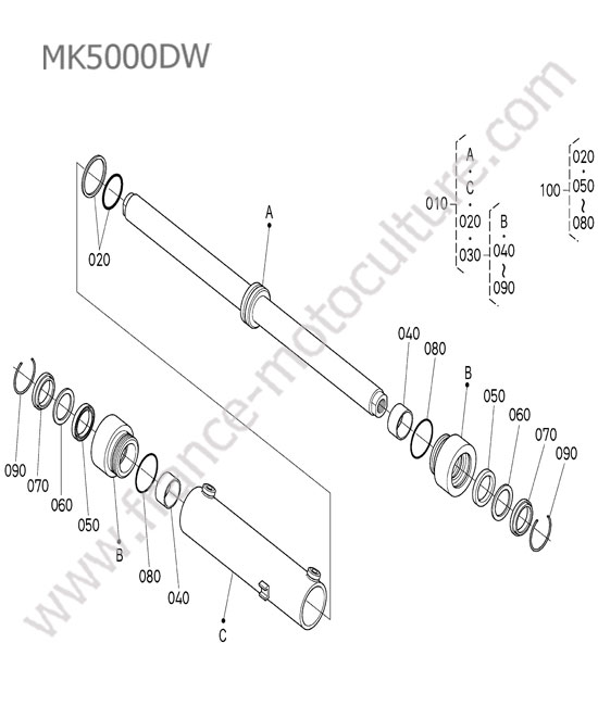 Verin direction - details KUBOTA MK5000