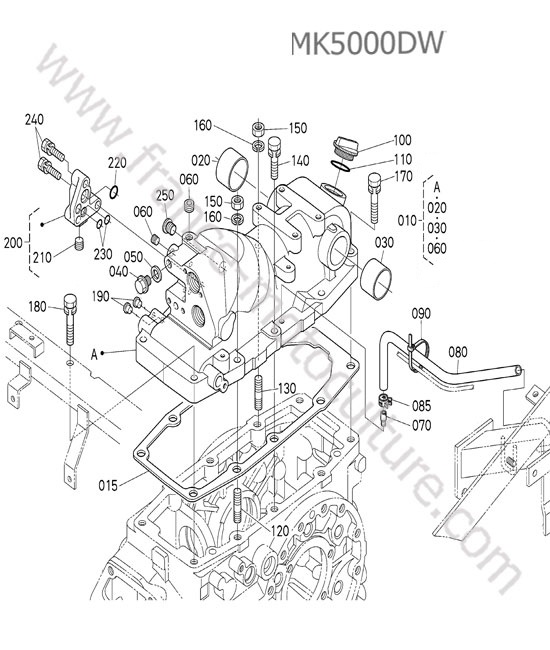 Culasse relevage KUBOTA MK5000