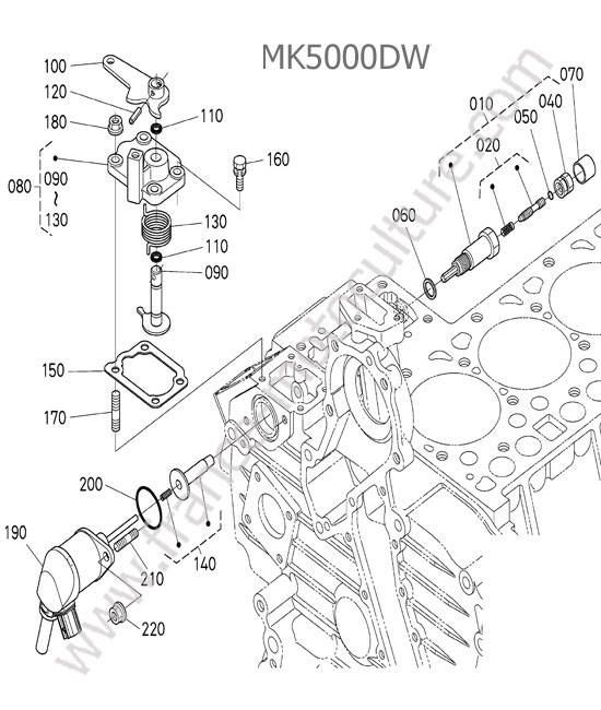 Ralenti / arret moteur KUBOTA MK5000
