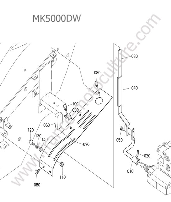 Levier commande KUBOTA MK5000