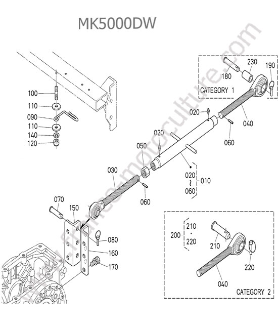 Barre de poussee KUBOTA MK5000