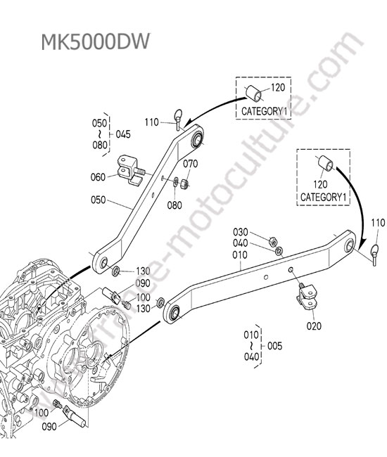 Bras inferieurs KUBOTA MK5000