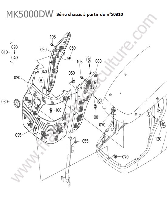 Calandre > 50310 KUBOTA MK5000