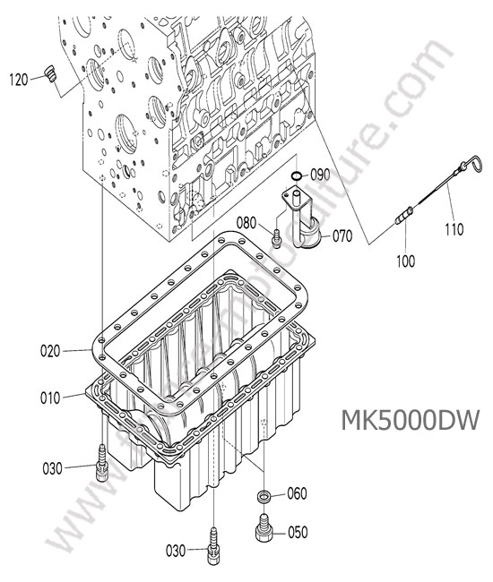 Carter huile KUBOTA MK5000