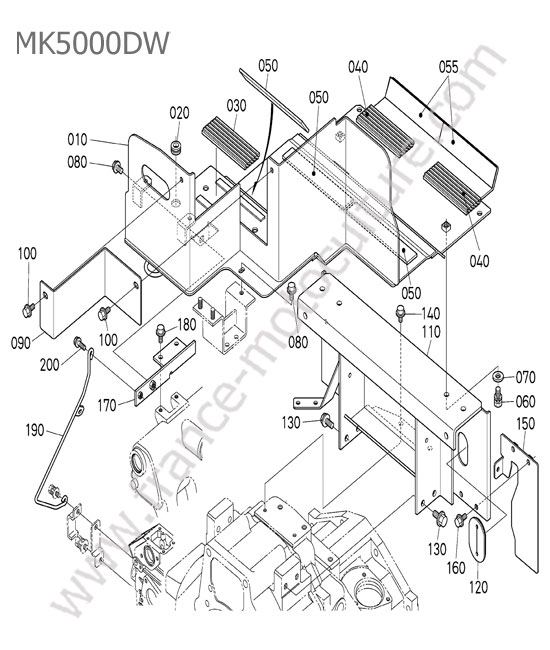 Support reservoir carburant KUBOTA MK5000