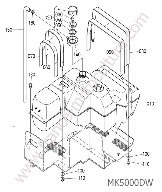 Reservoir carburant KUBOTA MK5000