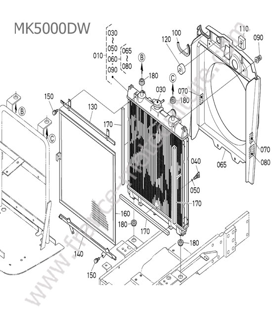 Radiateur KUBOTA MK5000