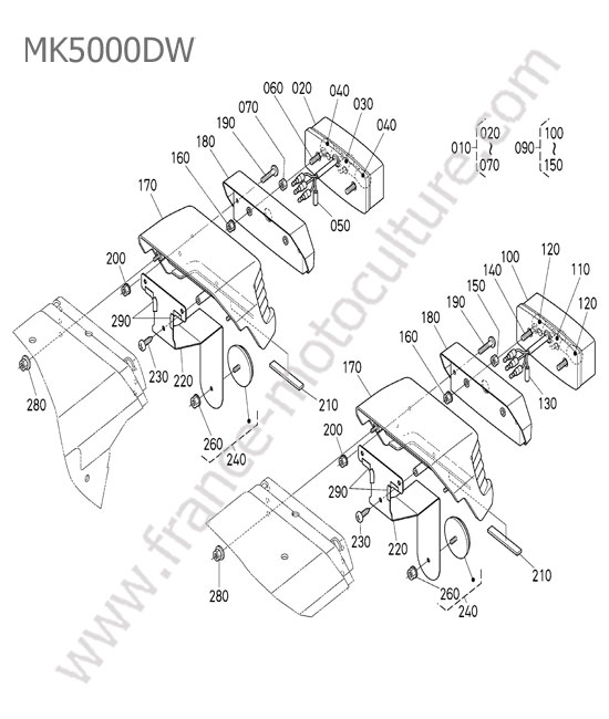 Feux arriere KUBOTA MK5000