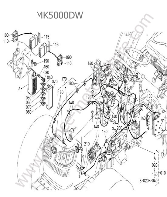 Faisceau electrique avant KUBOTA MK5000