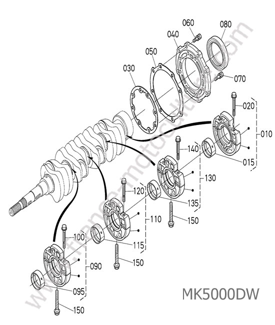 Paliers vilebrequin KUBOTA MK5000