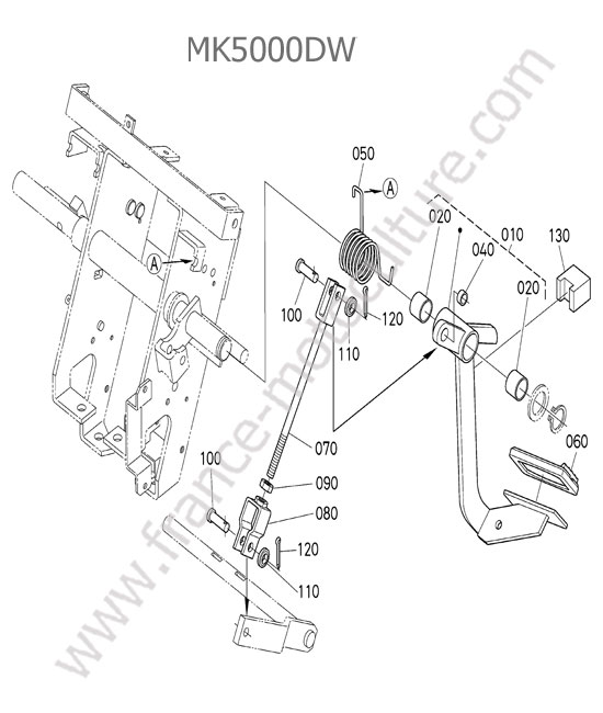 Pedale embrayage KUBOTA MK5000