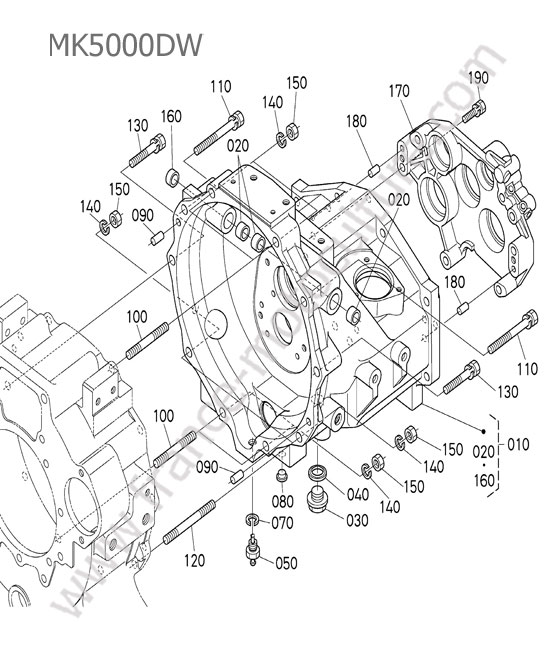 Carter embrayage KUBOTA MK5000