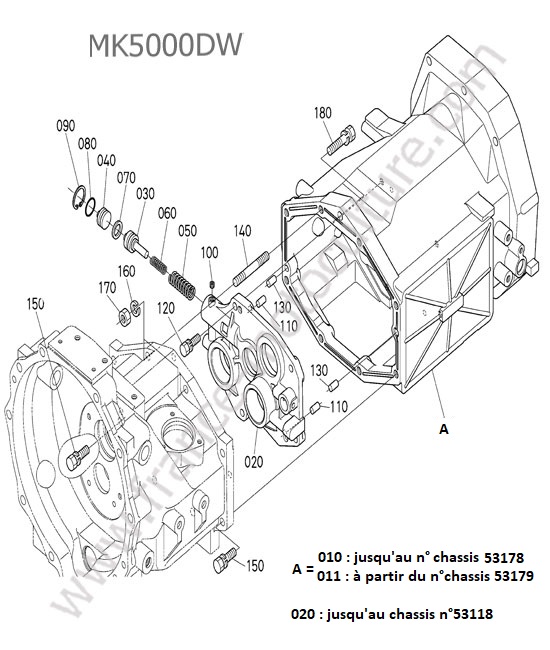 Carter intermediaire KUBOTA MK5000