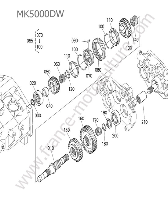 Arbre renvoi KUBOTA MK5000