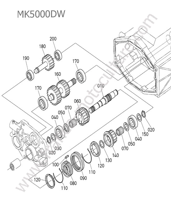 Arbre inverseur KUBOTA MK5000
