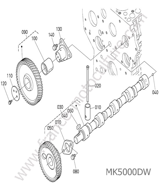 Arbre cames KUBOTA MK5000