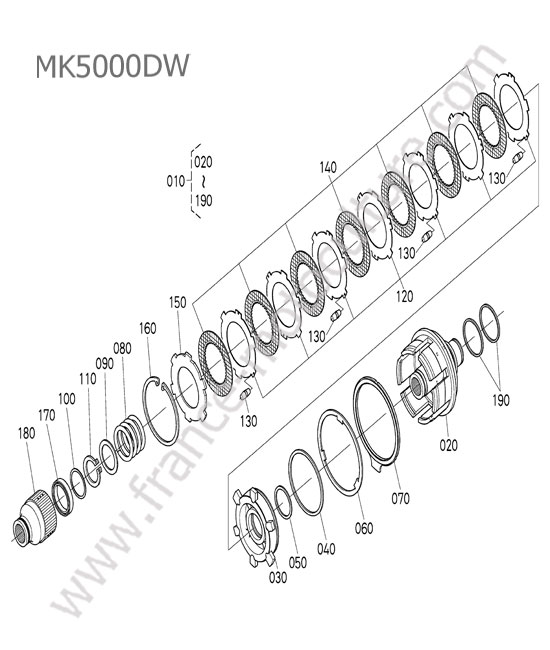 Embrayage prise force - details KUBOTA MK5000