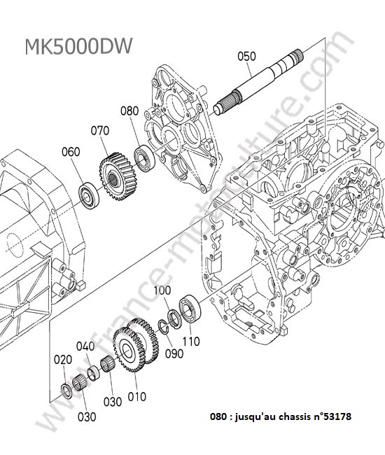 Arbre entrainement pdf KUBOTA MK5000