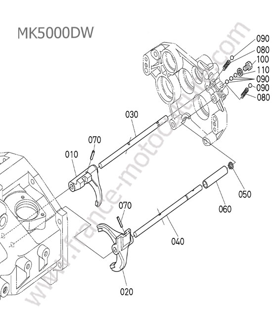Fourchette  gamme principale KUBOTA MK5000