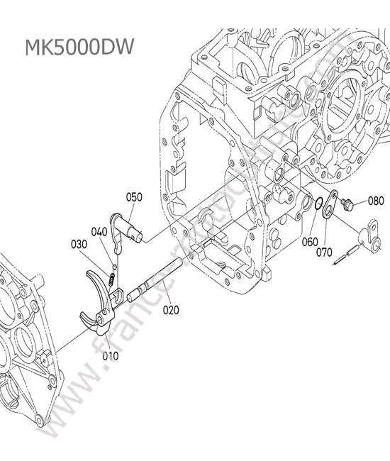 Fourchette changement gamme KUBOTA MK5000