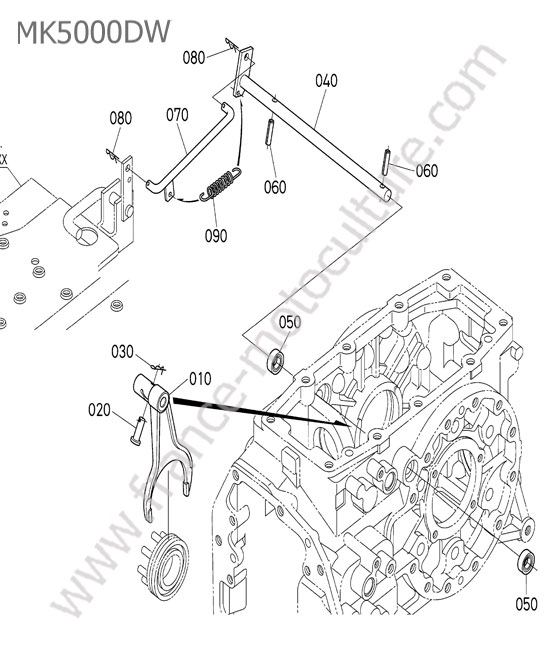 Fourchette blocage differentiel KUBOTA MK5000