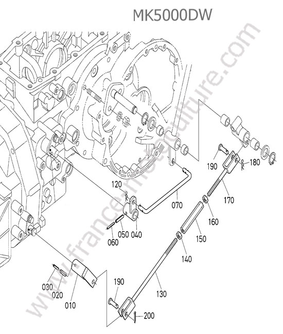 Tige changement vitesses KUBOTA MK5000