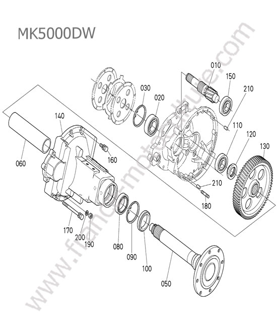 Essieu arriere gauche KUBOTA MK5000