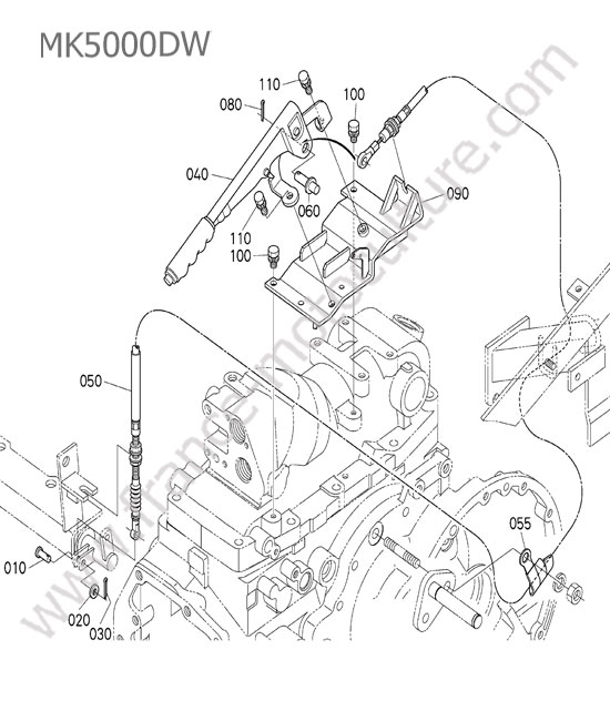 Levier frein stationnement KUBOTA MK5000
