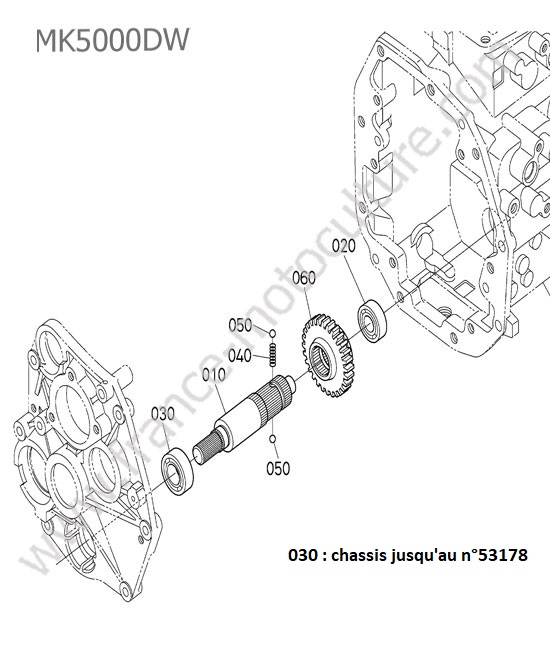 Arbre entrainement avant KUBOTA MK5000