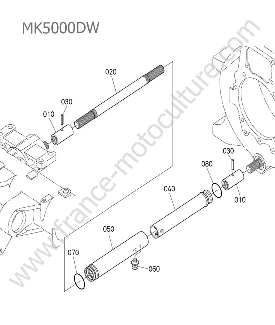 Arbre transmission avant KUBOTA MK5000