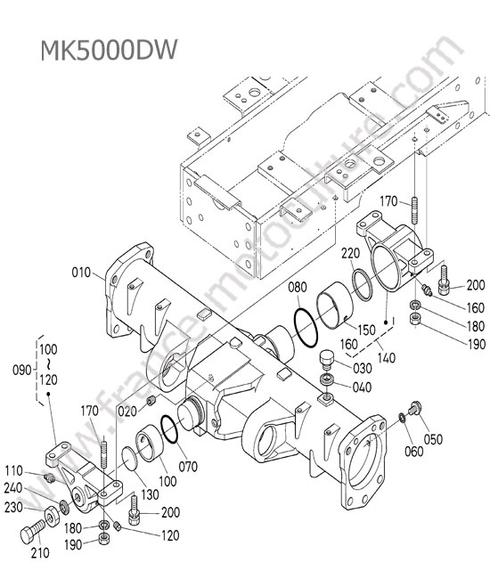Carter differentiel avant KUBOTA MK5000