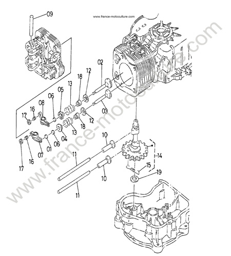 Arbre cames KUBOTA S90V