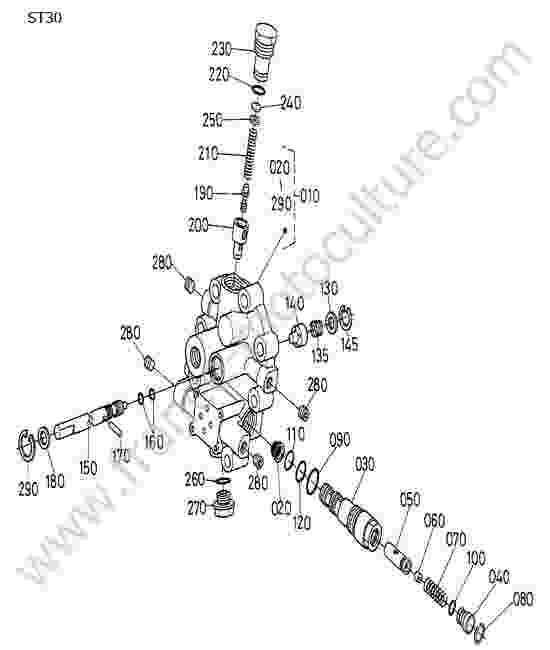 KUBOTA - ST30 : Detail culasse relevage