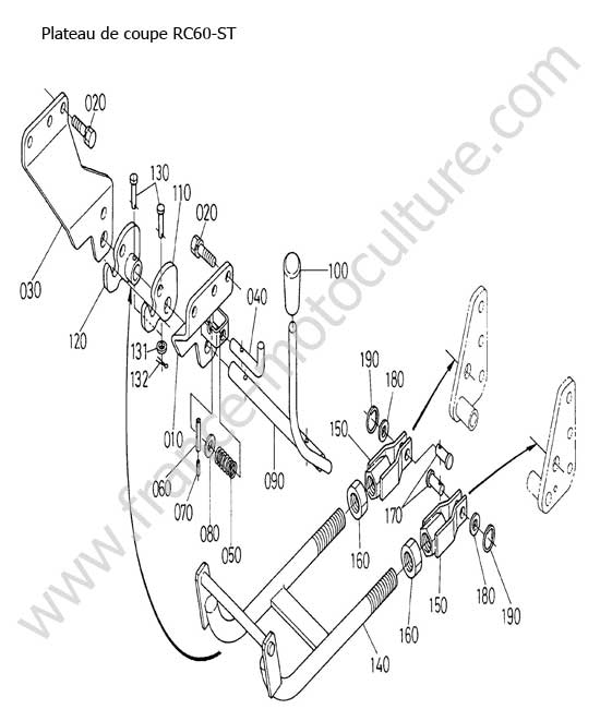 Support avant plateau KUBOTA ST30