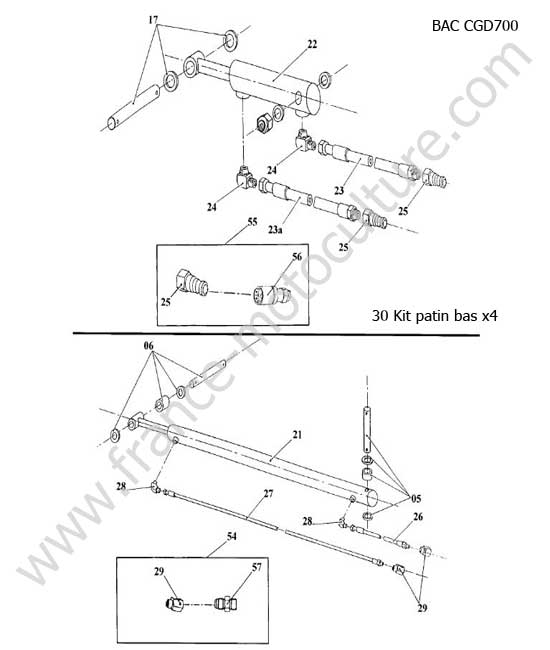 Flexible bac GCD700 KUBOTA ST30