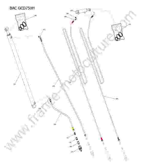 KUBOTA - ST30 : Flexibles hydraulique (apres 10893)