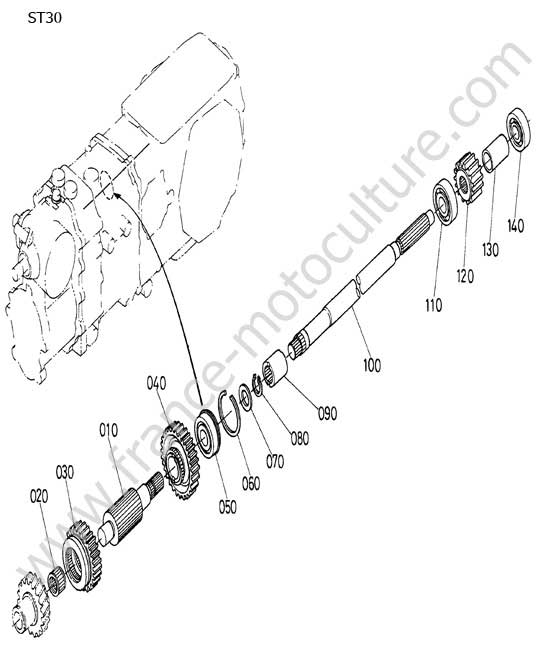 Arbre secondaire PDF KUBOTA ST30