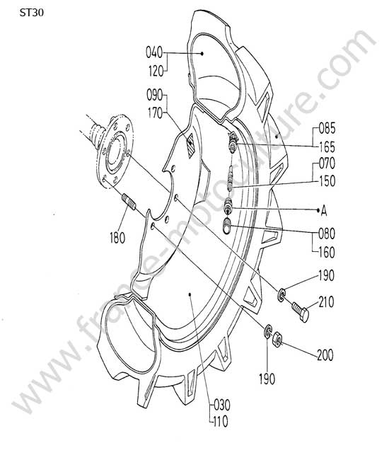 Roue arriere 12.4-16 KUBOTA ST30