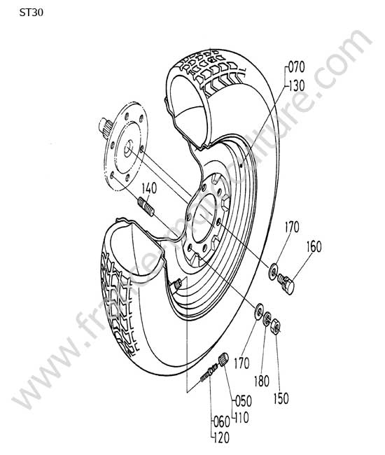 Roue avant 24x8.50-14 KUBOTA ST30