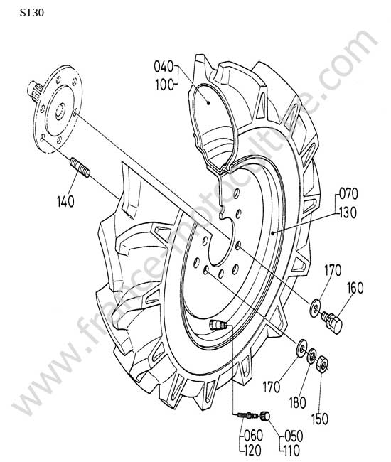 Roue avant 6-12 KUBOTA ST30