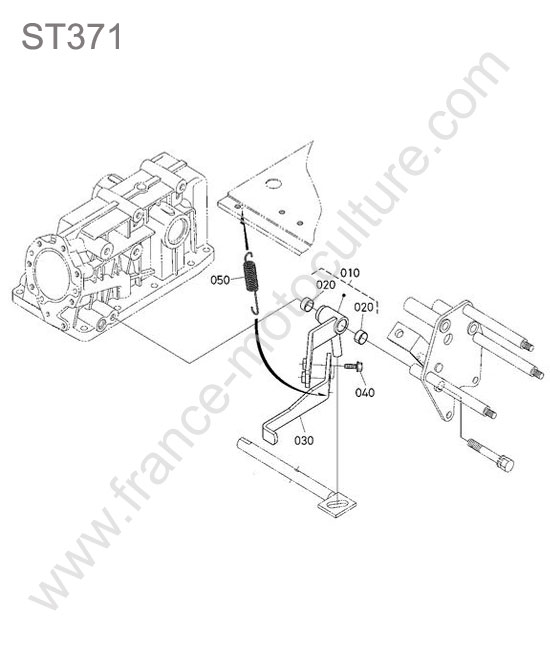 Pedale blocage differentiel KUBOTA ST371