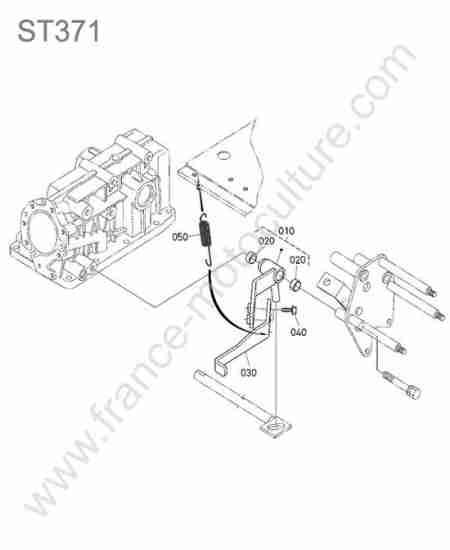 KUBOTA - ST371 : Pedale blocage differentiel