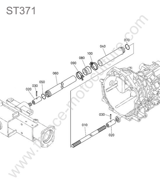 Transmission roue avant KUBOTA ST371
