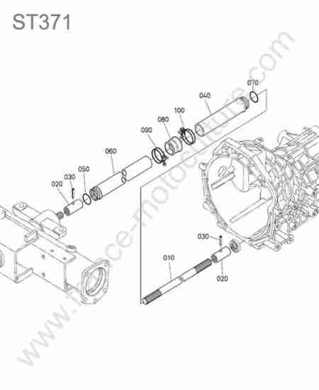 KUBOTA - ST371 : Transmission roue avant